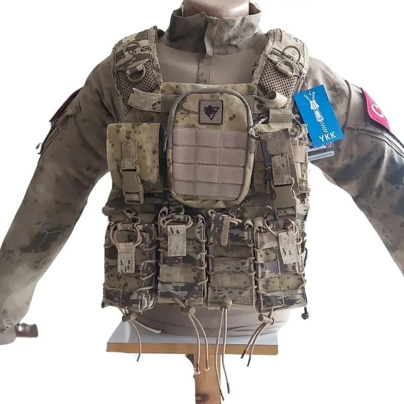 Balistik Plaka Takılabilen Jandarma Kamuflaj Tam Donanımlı Hücum Yeleği