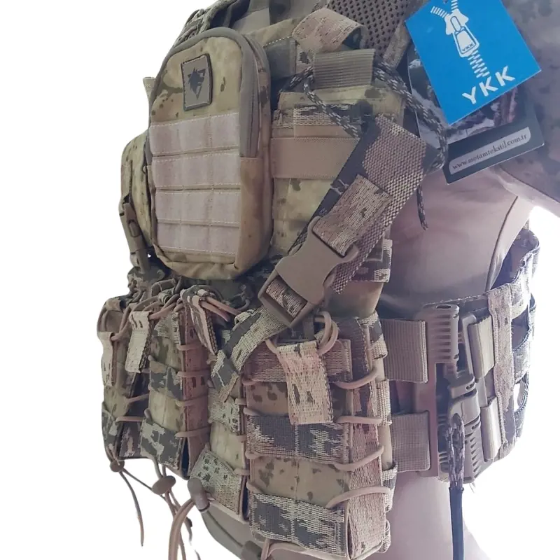 Balistik Plaka Takılabilen Jandarma Kamuflaj Tam Donanımlı Hücum Yeleği