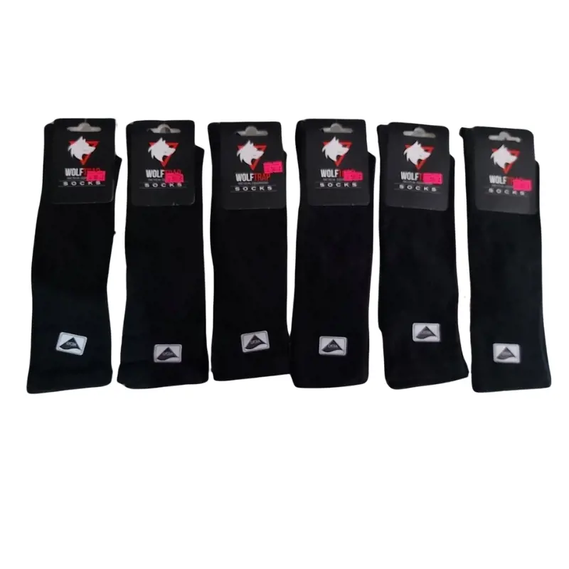 Wolftrap 6'lı Yazlık Asker Çorap Seti, Pamuklu Askeri Siyah Çorap 