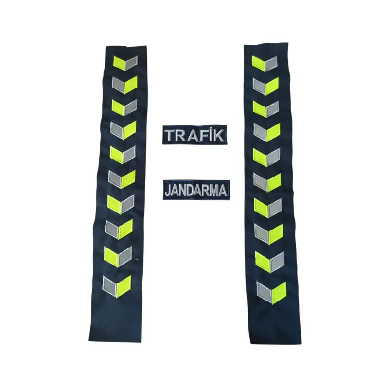 Trafik Jandarma Paça Reflektörlü Şerit Paça Cep Yazıları Şerit Reflektörlü Yazı