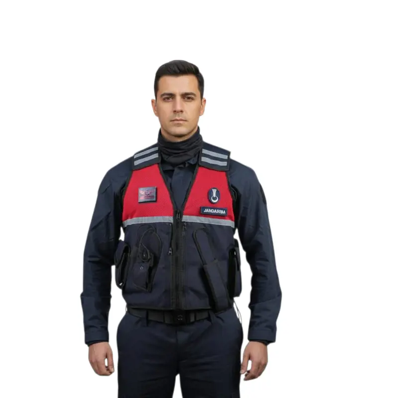 Jandarma Asayiş Reflektörlü 6 Cepli Şarjörlü Hücum Yeleği  