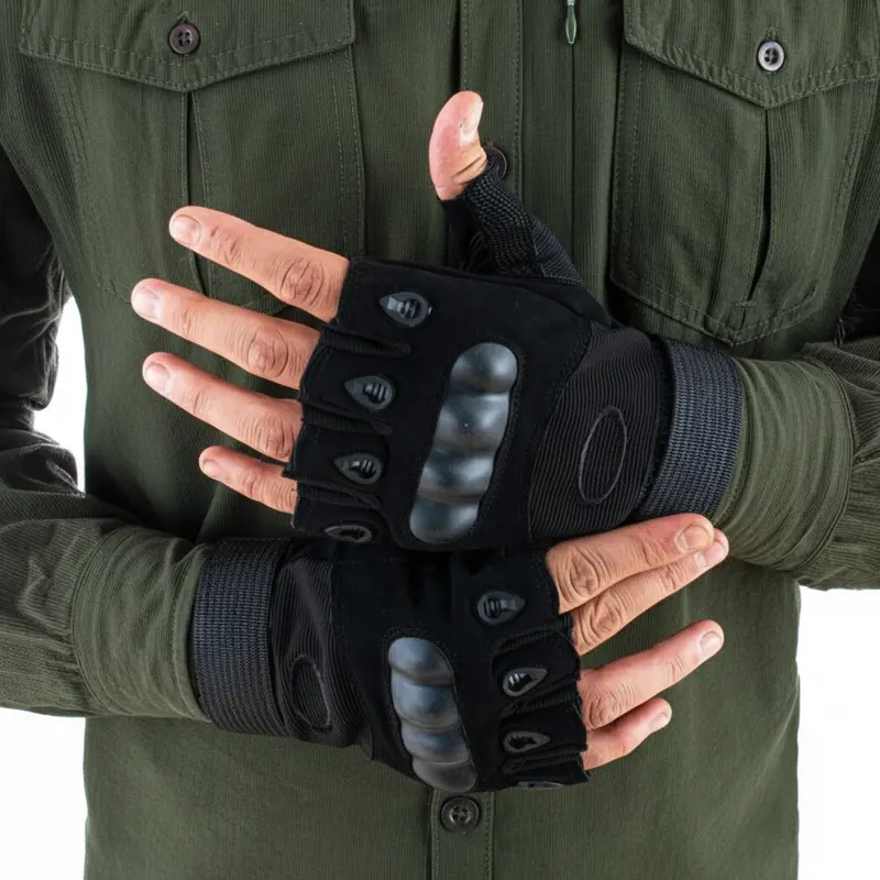 Siyah, Sarı Çöl Renk Taktik Kemikli Eldiven, Çok Amaçlı 