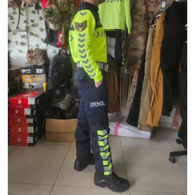 Otoyol Jandarması Pantolonu Ve Otoyol Uzun Kollu Tişört Takım, Jandarma Otoyol Pantolon ve Uzun Kollu Üniforma Sweatshirt 