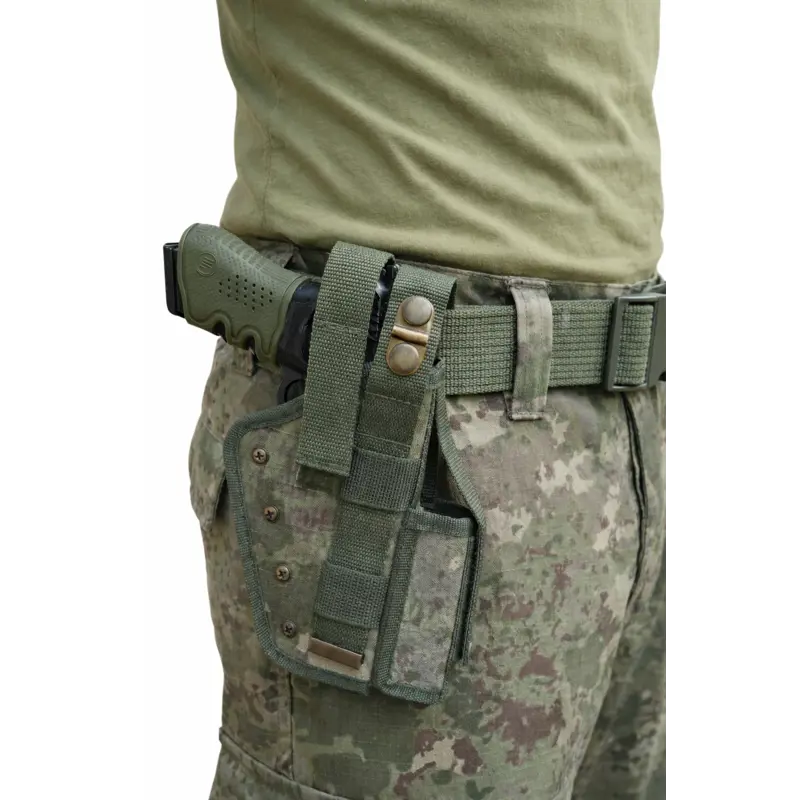  Ortopedik Tabanca Kabze Tutacağı , Haki yeşil kabze kılıfı